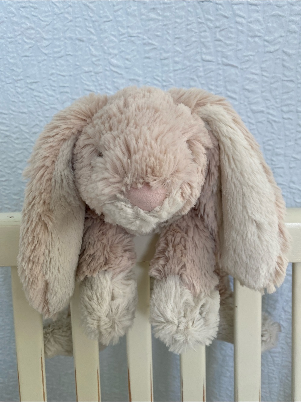 Jellycat Blush and Cream Floppy-Ear Smudge Rabbit Bunny Plush Stuffed Animal
